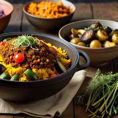 Reimagined Hyderabadi Biryani with Saffron-Infused Quinoa and Roasted Vegetables