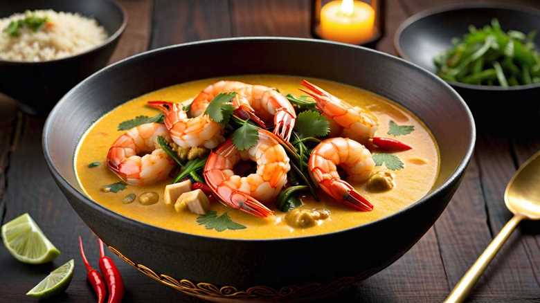 Twist on Traditional Prawn Malai Curry with Lemongrass Infusion