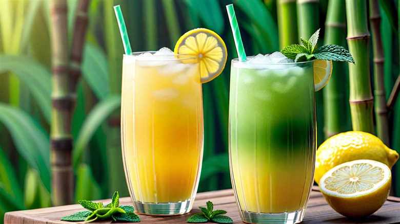 Refreshing Sugarcane Juice with a Twist of Lemon and Ginger